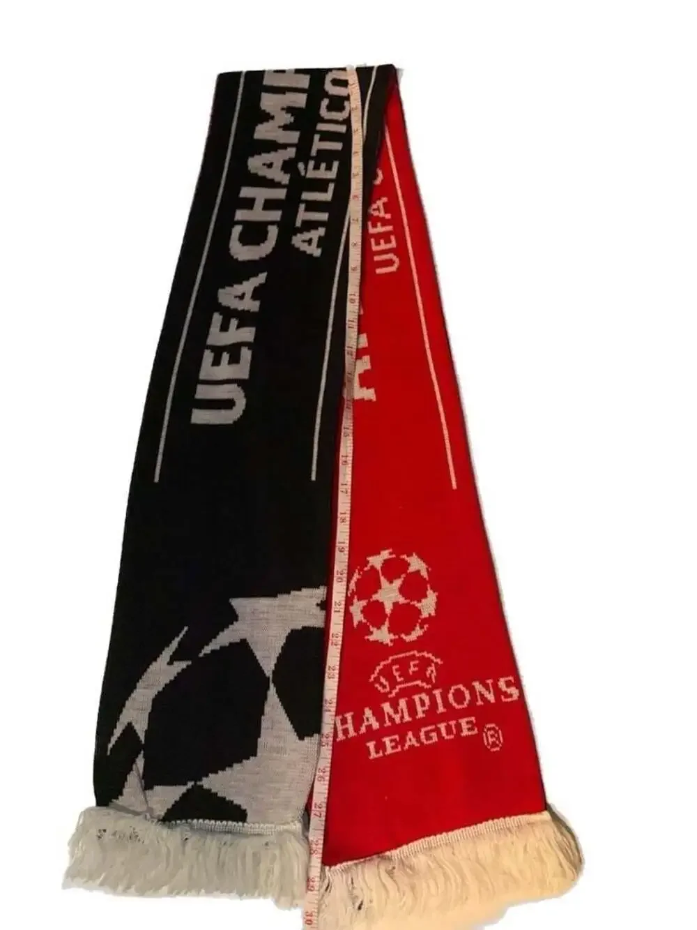 Official Atletico Madrid UEFA Champions League Jacquard Supporter Scarf Red and